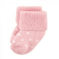 thumbnail image 6 of Luvable Friends Baby Girl Newborn and Baby Terry Socks, Navy Mary Jane, 0-6 Months, 6 of 10