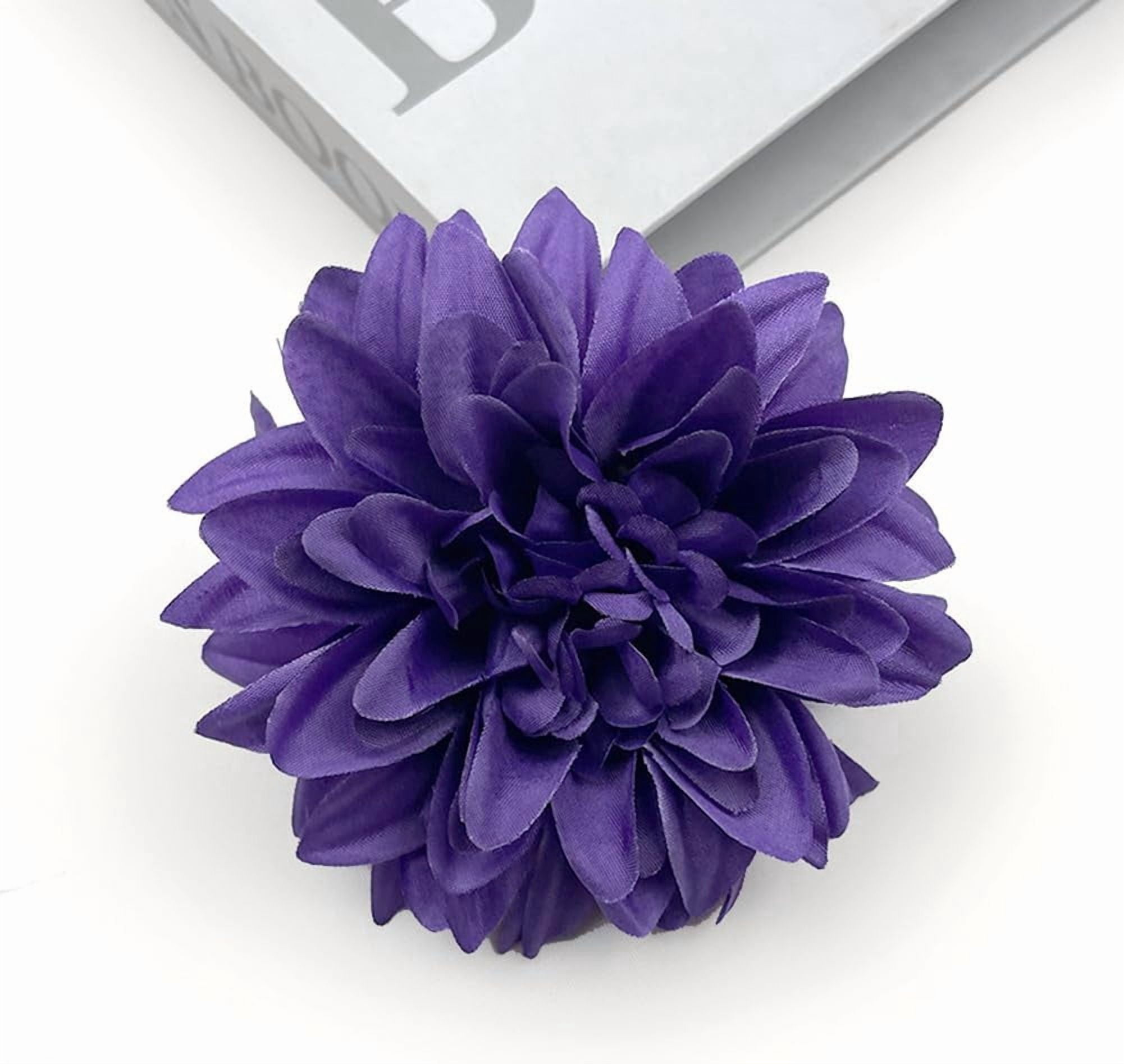 White Artificial Dahlia Flowers, 30Pcs Silk Dahlia Fake Flowers, 3.5 Inch Faux Dahlia Heads for Table Centerpiece Floral Arrangements Wedding Party Home Decoration