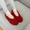 thumbnail image 2 of Womens Thick & Warm Slipper Socks with Non Slip Grippers - House Socks，Small，Red, 2 of 6