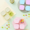 thumbnail image 4 of 4 PCS Food Storage Containers with Airtight Lids Small Plastic Meal Prep Boxes Dishwasher Microwave Safe Pink Blue Purple Green, 4 of 7