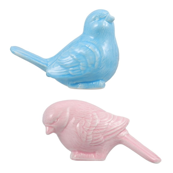 WHAMVOX 2PCS Elegant Tabletop Ceramic Birds Adornment Household Decorative Birds Crafts