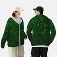 thumbnail image 4 of Lsque Green Sparkling Pattern UPF 50+ Lightweight Sun Protection Men's Women's Long Sleeve Shirt, Hoodie Performance -Large, 4 of 7