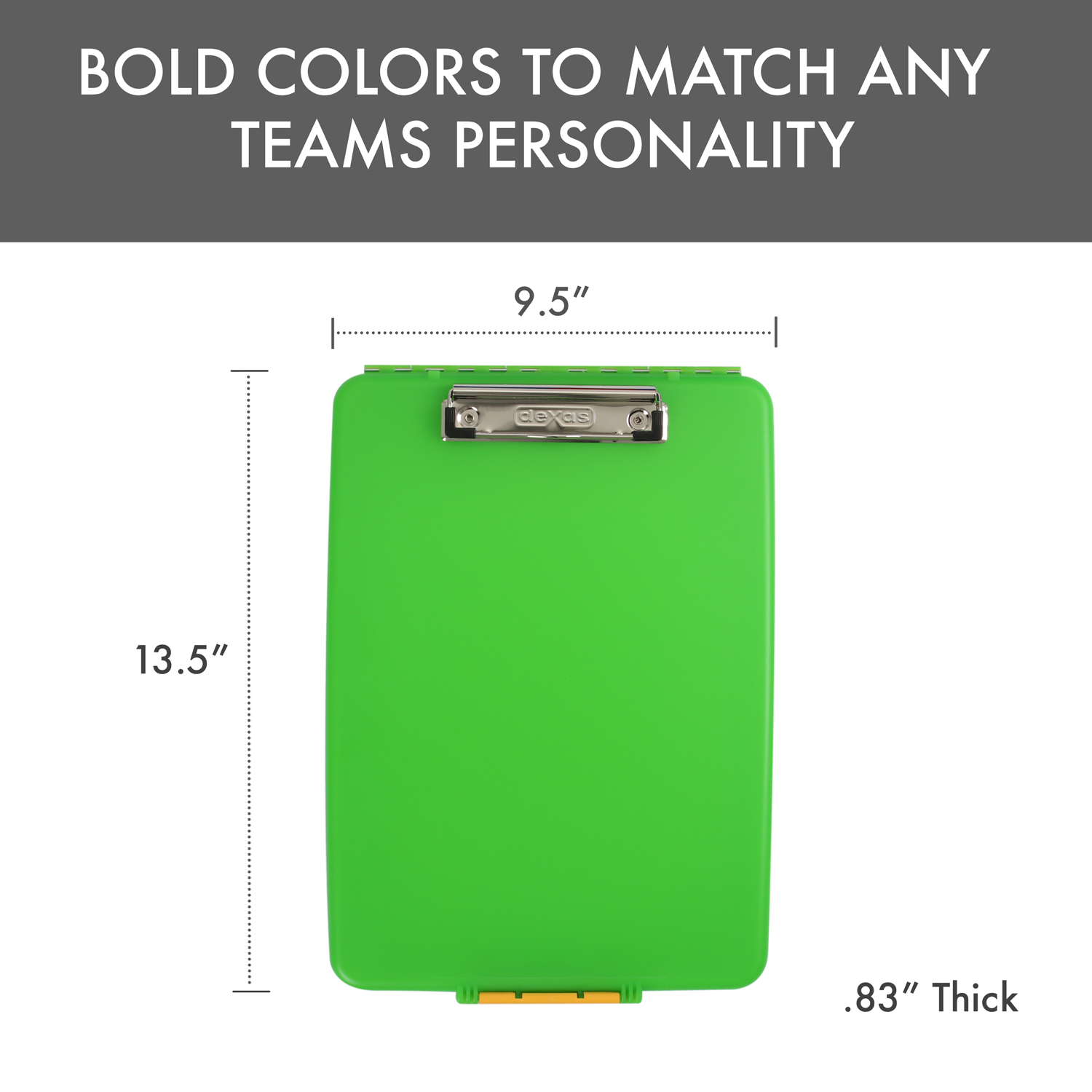 Dexas Slimcase Storage Clipboard, Set of Two, Green, 2 Piece