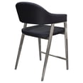 thumbnail image 4 of Adele Set of Two Counter Height Chairs in Black Leatherette w/ Brushed Stainless Steel Leg by Diamond Sofa, 4 of 8
