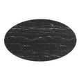 thumbnail image 2 of Modway Lippa 60" Oval Artificial Marble Dining Table in White Black, 2 of 6