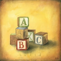 Oopsy Daisy's Boy's Toys Blocks Canvas Wall Art, 14x14