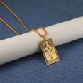 thumbnail image 5 of Skeleton Tarot Card Necklace Stainless Steel Amulet Marigold Tarot Card Major Arcana Necklaces for Women Men, 5 of 7