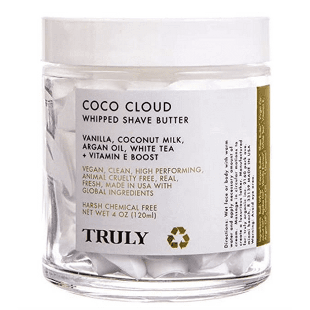 Truly Coco Cloud Luxury Shave Butter 4 Oz! Infused With Coconut Milk, Argan Oil And Vitamin E