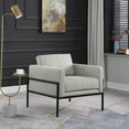 thumbnail image 3 of HomePop Modern Exposed Metal Frame Arm Accent Chair, Sustainable Gray, 3 of 13