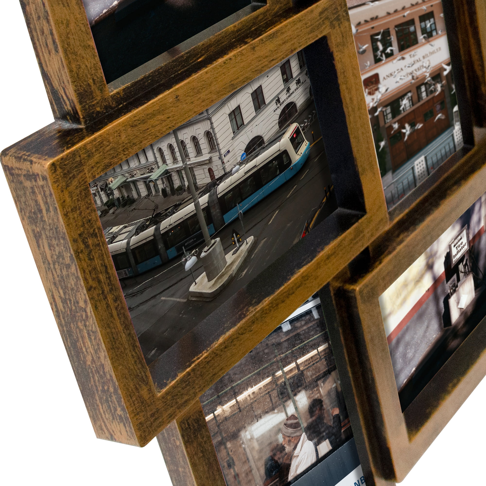 Classic 21 Openings Multiple Photo Frame Family Collage Picture Frames 6x4 Gold For Wall