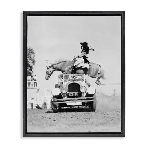 Stupell Industries Mid-Century Black Floating Frame Canvas Art, 17 x 21, by Lil' Rue