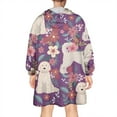 thumbnail image 2 of Goldendoodle Dog and Flower Floral Wearable Oversized Blanket,Wearable Blanket Hoodie for Adults,Cozy Hooded Blankets with Super Pockets,Super Warm Fuzzy Pullover for Women & Men, 2 of 6