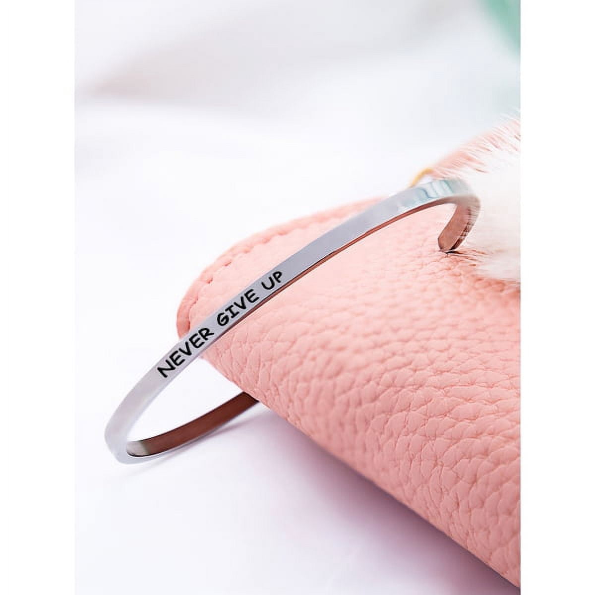 Stainless Steel 8-inch Saying Bracelet