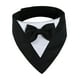 thumbnail image 2 of Pañuelo para perro, cuello de esmoquin, suave, para disfraz, decoración, bufanda para cachorro, para cumpleaños, Navidad, Halloween, Acción de Gracias Negro, 2 of 8