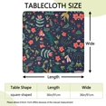 thumbnail image 2 of Pioneer Flower Floral Print Pattern Square Fitted Tablecloth with Elastic Edge,Square Table Cover,Washable Elastic Table Cover for Home Kitchen Party Decor 36"x36", 2 of 6
