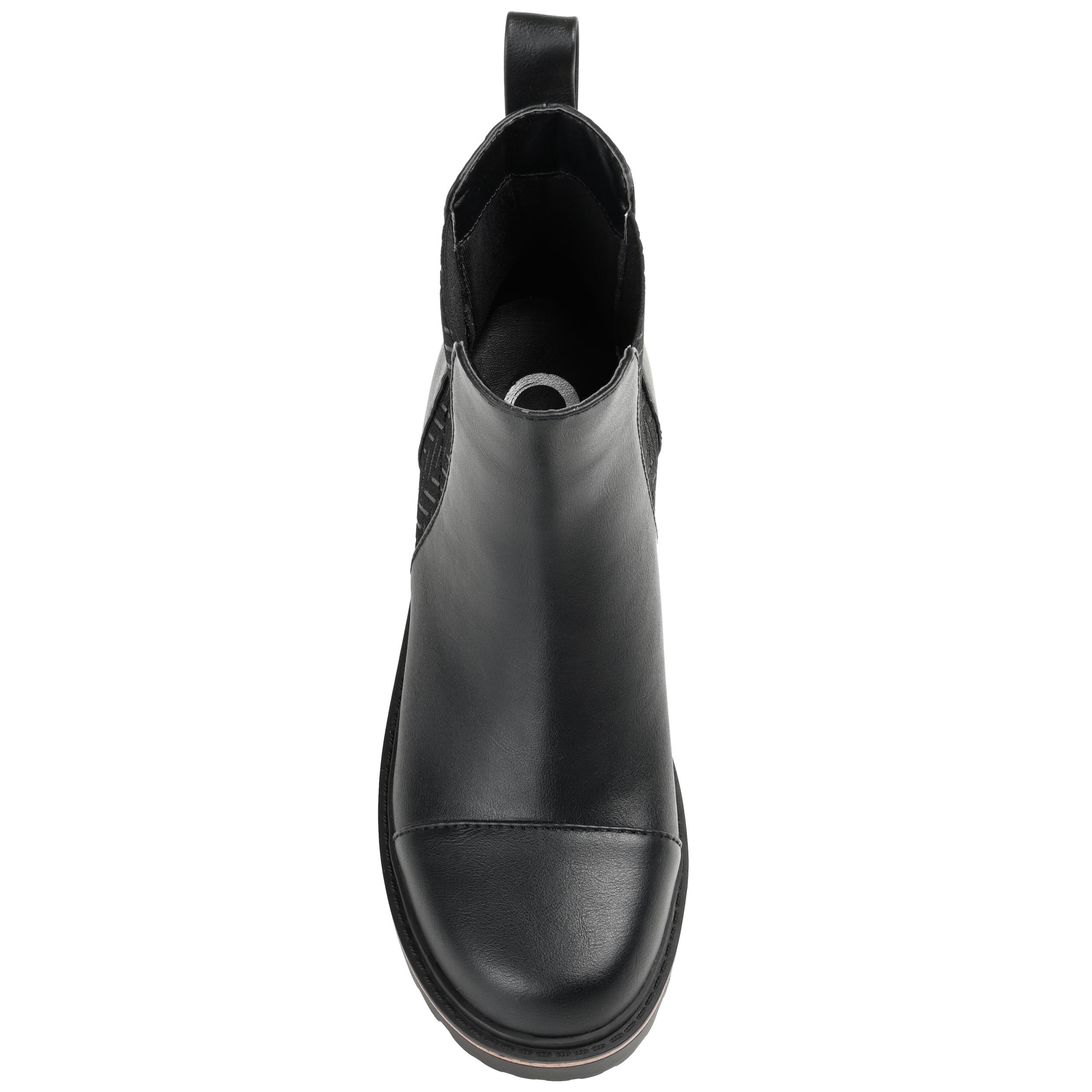 Journee Womens Mirette Pull On Stacked Heel Booties
