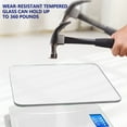 thumbnail image 6 of Rechargeable Digital Bathroom Scale | Glass Platform | Measures Body Weight & Room Temperature | Mountain Sensor | LED Luminous Display | USB Charging | 26x26cm | White Green | 1 Pc, 6 of 7