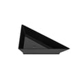 thumbnail image 3 of Mini Serve Black Plastic Mini Triangolo Appetizer Plate - 4" x 2" - 100 count box, 3 of 11