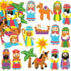 Nativity Foam Stickers Perfect For Xmas Childrens Arts, Crafts And Decorating For Boys And Girls (Pack of 120), Tell the Nativity story with these fun foam stickers By Baker Ross Ship from US