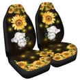 thumbnail image 2 of Chririnla 2 PCS Car Seat Covers Cute Elephant Sunflower Print Front Auto Seat Cover, Breathable Car Bucket Seats Protector Covers Universal fit for SUV Sedan Van, 2 of 7