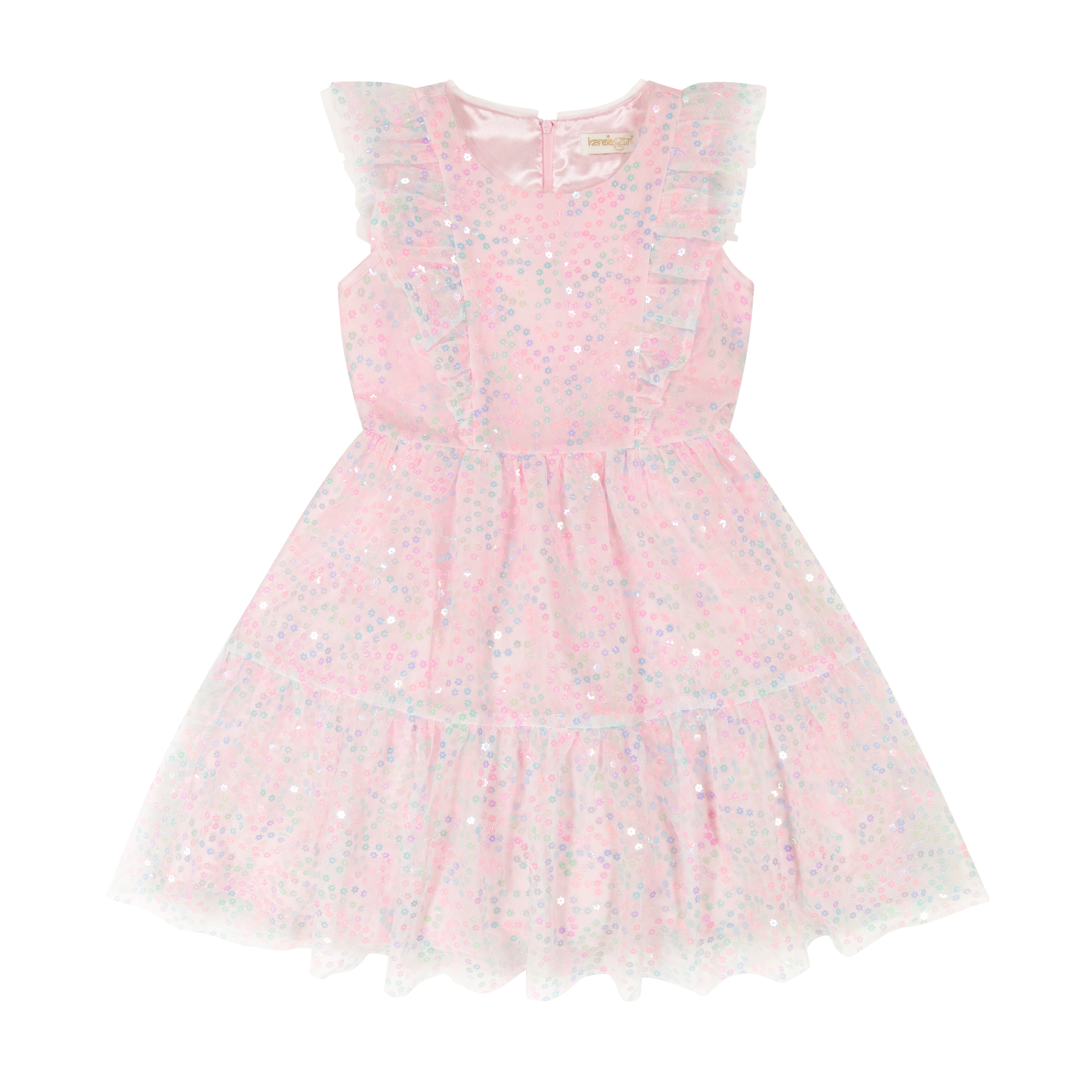 Kensie Girl Sleeveless Sequin Dress with Ruffles, Sizes 4-16