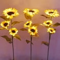thumbnail image 4 of Lámpara Solar Girasol para Exteriores Patio Villa Balcón Jardín Girasol Simulada Lámpara Noche para Césped (1 Pieza) Modelo Solar: 3 Cabezales 1 (Observaciones Sobre El Pedido Enviado Con Caja)), 4 of 9