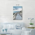 thumbnail image 3 of HFDF Beachside Wooden Path Wall Art: Bridge Boardwalk Stair Graphic Art on Wrapped Canvas for Wall Decor 16x24inch Framed, 3 of 7