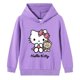 thumbnail image 3 of Hello Kitty nueva primavera otoño suéter con capucha de algodón para niños niñas moda pulóver Tops niños bebé Casual sudaderas deportivas, 3 of 5