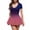 Hot Pink, variant on Women's Gradient Short Sleeve Mini Skater Dress Casual Fit and Flare Party Graduation Dress
