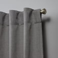 thumbnail image 6 of Nicole Miller Faux Linen Slub Textured Hidden Tab/Rod Pocket Top Light Filtering Curtain Panel Pair, 54"x84", Black Pearl, 6 of 8