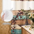 thumbnail image 3 of No Hook Shower Curtain, Texas Star Vintage Shower Curtains for Bathroom with See Through Top Window, Berry Turquoise Green Brown Wooden Waterproof & Washable Bath Curtain Small Stall 36"x78", 3 of 9