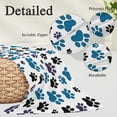 thumbnail image 3 of Blue Paw Print Pillow Covers 12"x20", Black Animals Cat Dog Colored Cartoon Soft Brushed Microfiber Breathable Throw Pillow Covers, Pillowcase with Zipper for Couch Sofa Bedroom Living Room, 3 of 9
