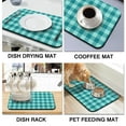 thumbnail image 4 of Premium Checkered Coffee Drying Mat Perfect Accessory for Kitchen Counter & Coffee Bars, Coffee MatAbsorbent & Easy Clean 195x12 in, 4 of 7