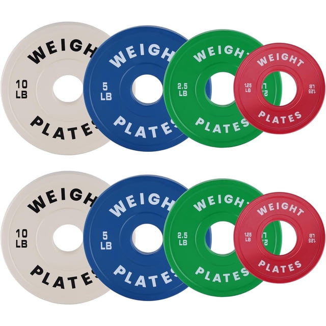 Ourlova 37.5 LB Set Change Plates, Fractional 2" Bumper Plates, Weightlifting Barbell Plates