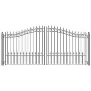 ALEKO White Iron Steel Driveway Gates New Prague 14'
