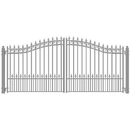 ALEKO White Iron Steel Driveway Gates New Prague 14'