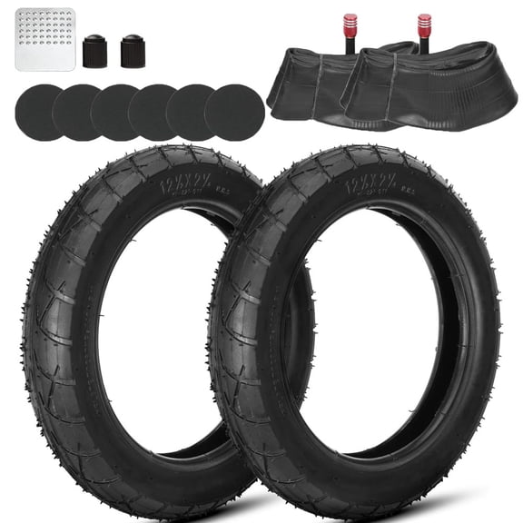 12.5 x 2.25 (12 1/2 x 2 1/4) 57-203 62-203 Tire & Inner Tube for Razor Dirt Rocket Pocket Mod Bella Betty Currie Hannah eZip MX125 Dirt Rocket Gas Electric Scooter Parts 2 Pack