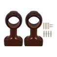 thumbnail image 2 of Tnarru 2 Pieces Curtain Rod Bracket Wall Mount Wood Decorative with Random Color Screw Accessory Ornament Multifunctional Heavy Duty Red Brown, 2 of 8