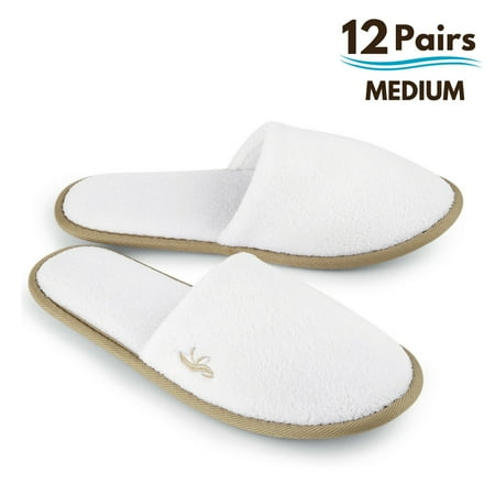 

Bergman Kelly Spa Slippers for Men and Women Closed Toe Disposable Indoor House Shoes with EVA Sole (US Company)