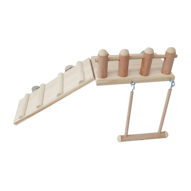 Soportes de madera para gimnasios para juegos de pájaros, perchas para pájaros, jaula, juguetes, soportes para loros con escalera de escalada para