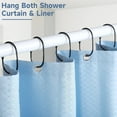 thumbnail image 4 of TABGIME Brushed Matte Black Metal Rustproof Oval Shaped Shower Curtain Rings Hooks, 12 Count, 4 of 5