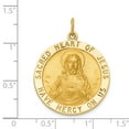 thumbnail image 2 of Finest Gold 14K Yellow Gold Sacred Heart of Jesus Medal Pendant, 2 of 2