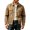 Khaki Jackets, variant on YUGYXL Men's Lapel Button down Casual Jackets Loose Fashion Fall Jackets | Breathable Stretch Slim Fit Trucker Light Blue Jackets