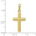 thumbnail image 3 of FB Jewels 10K Yellow Gold Cross with Stripped Border Pendant, 3 of 3