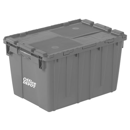 UPC: 0735854735166 | Office Depot® Brand Attached-Lid Storage Container  12 H x 15 W  x 21 D  Gray