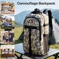 thumbnail image 6 of 40L Outdoor Travel Backpack for Adults, Large Capacity Camo Backpack for Work Hiking Camping, Grey - 8036, 6 of 9