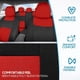 thumbnail image 5 of Juego Completo de Fundas para Asiento de Auto en Color Rojo sobre Negro, Funda de Asiento para Banco Dividido Delantero y Trasero, fácil de Instalar, Accesorios para Auto, camión,, 5 of 12