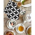 thumbnail image 4 of Black Rhombus Kitchen Dish Towels for Drying Dishes Set of 3, Retro Abstract Geometric Pattern Waffle Weave Microfiber Hand Tea Bathroom Towels Quick Dry & Absorbent Towel 15.7x23.6, 4 of 7