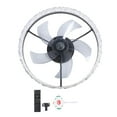 thumbnail image 2 of Ceiling Fan with Light, 19.6in 6 Speeds 3 Color Dimmable Remote Flush Mount Low Profile Fan, Quiet Fan for Bedroom, Kitchen, Dining Room, 2 of 7