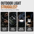 thumbnail image 4 of Solar Powered Telescopic Camping Light with Magnetic Base, USB Rechargeable LED Lantern for Outdoor Emergency, Hiking, Tent, Power Outage, 4 of 6